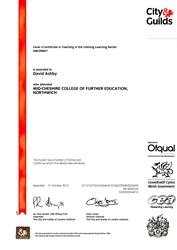 CTLLS Training Certificate 2nd Year