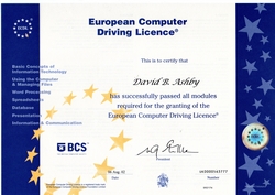 I.T. Certification = European Computer Driving Licence